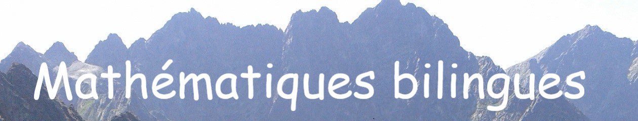 Math&eacute;matiques bilingues